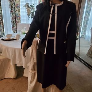 Gorgeous Black and Cream Dress Suit